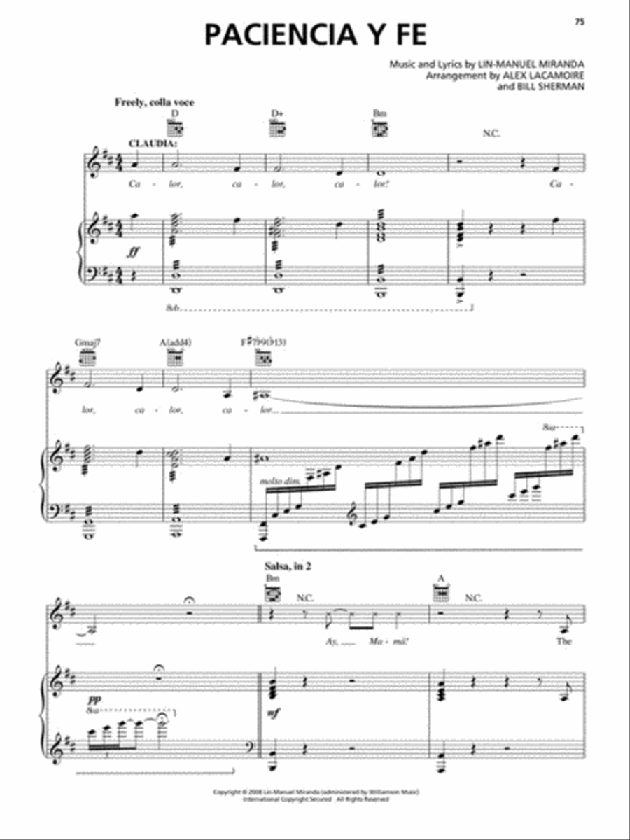 In the Heights In the Heights Piano, Vocal scores gallery preview page 5
