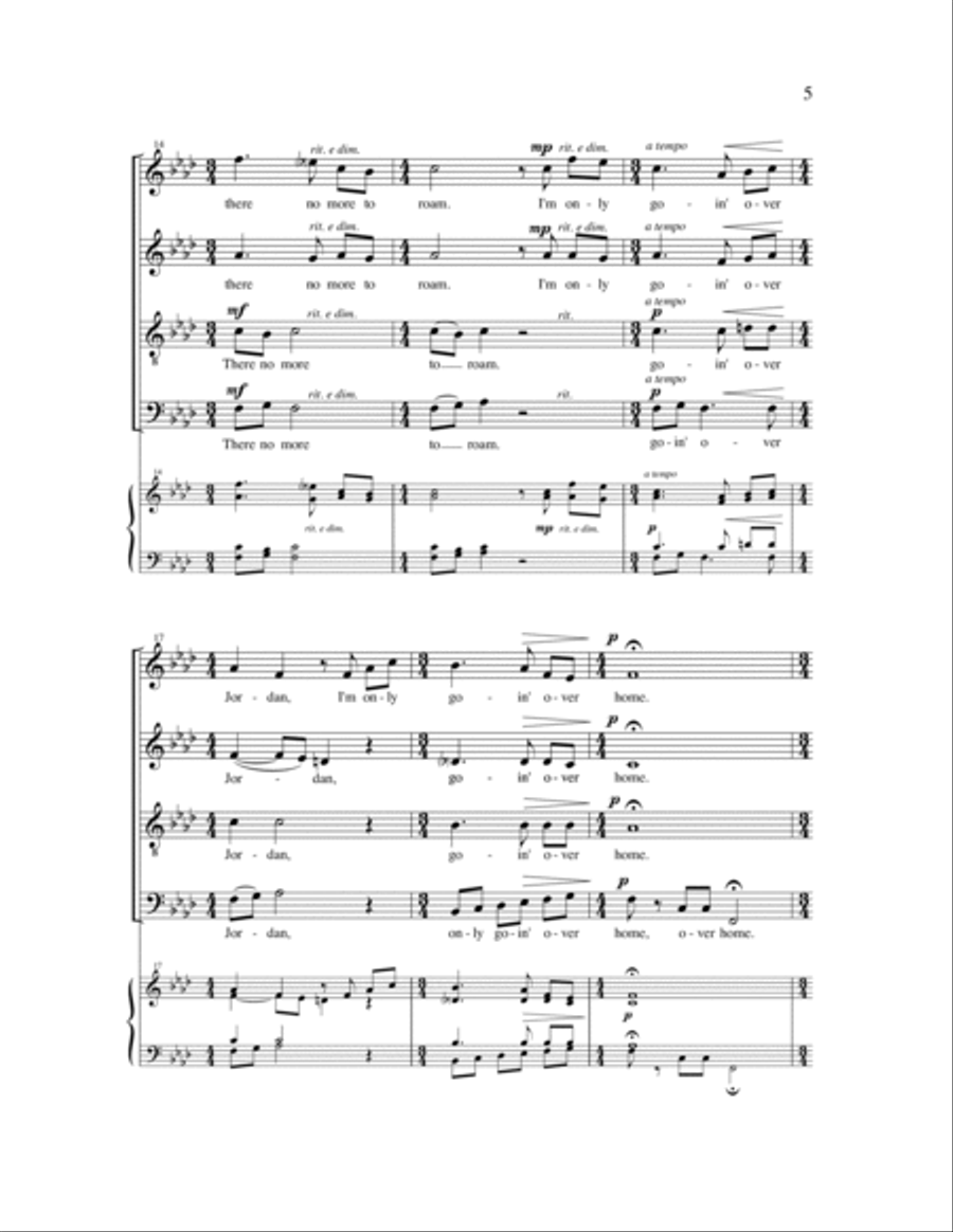I Am a Poor Wayfarin' Stranger 4-Part scores gallery preview page 7