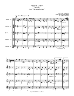 Russian Dance ("Trepak") (from "The Nutcracker Suite") (F) (French Horn Quintet)