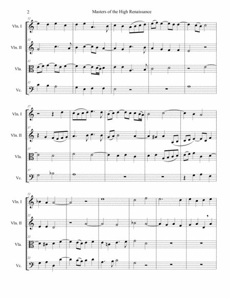 Renaissance Motets Arranged for Strings - Palestrina, set 2 image number null
