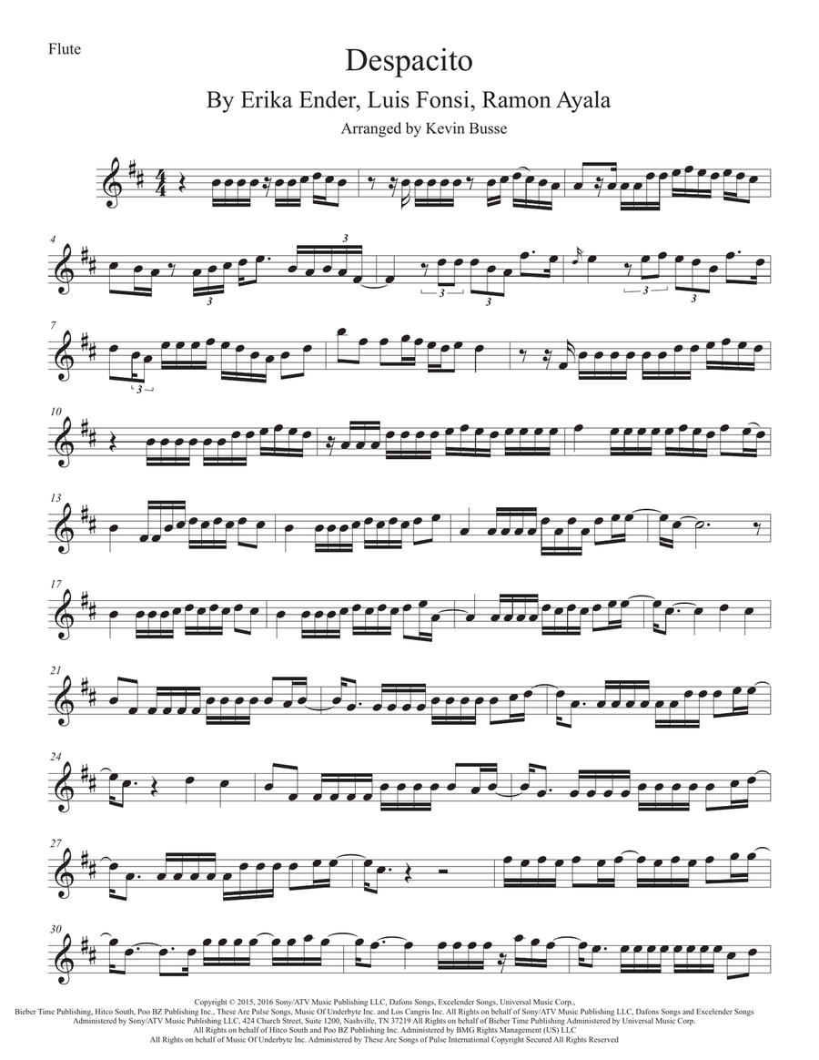 Despacito Despacito Flute Solo scores gallery preview page 1