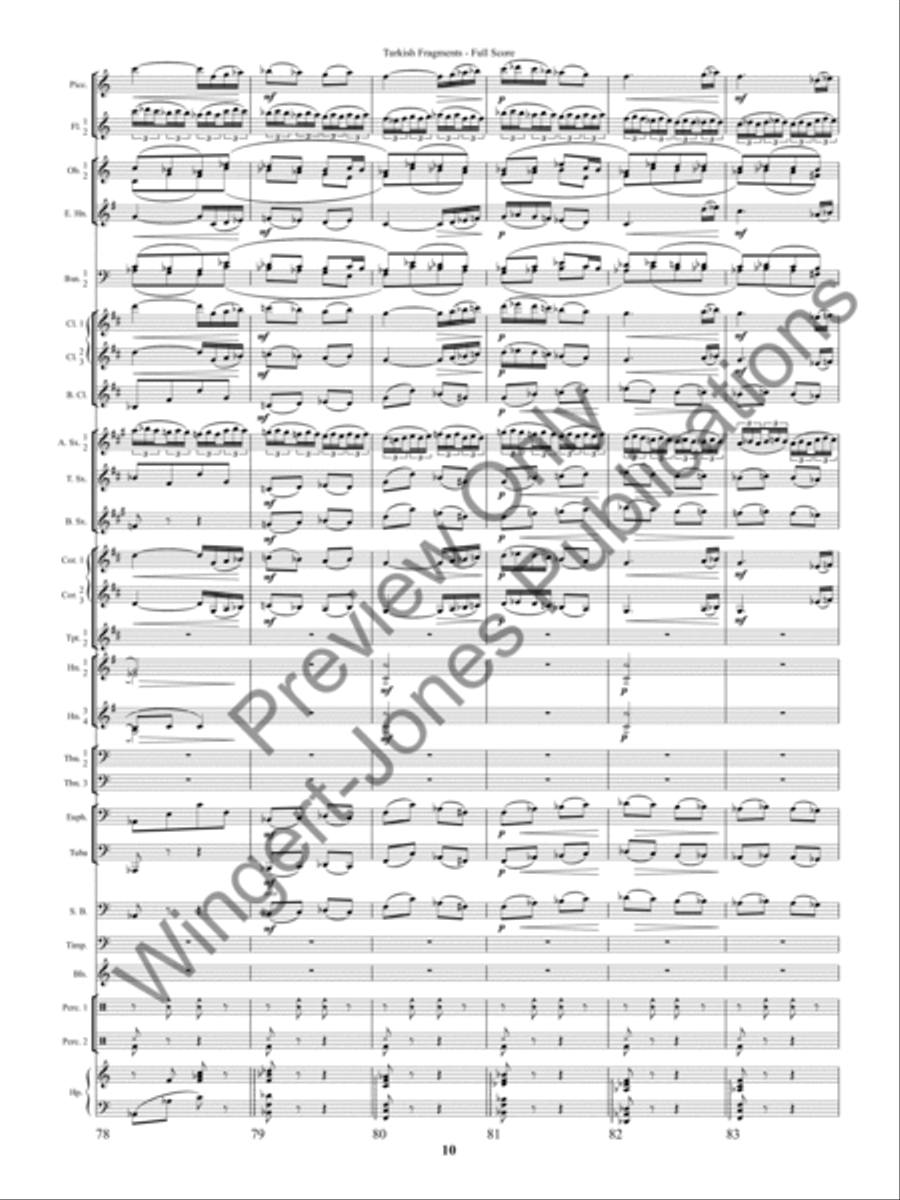 Turkish Fragments Turkish Fragments Concert Band scores gallery preview page 13