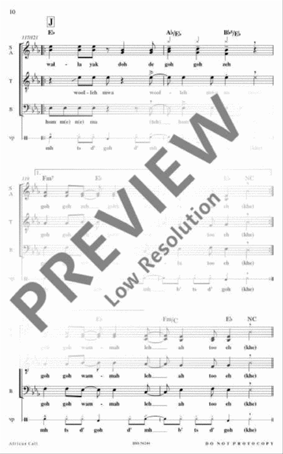 African Call African Call 4-Part scores gallery preview page 13