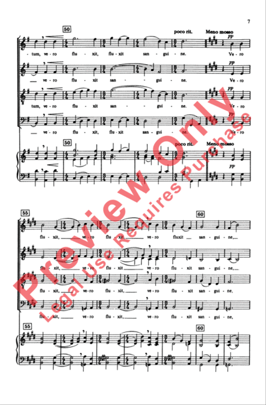 Ave Verum Corpus 4-Part scores gallery preview page 6