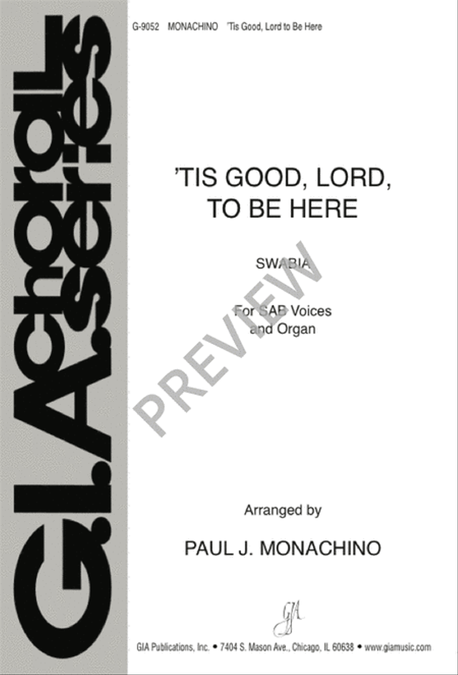 'Tis Good, Lord, to Be Here 3-Part scores gallery preview page 2