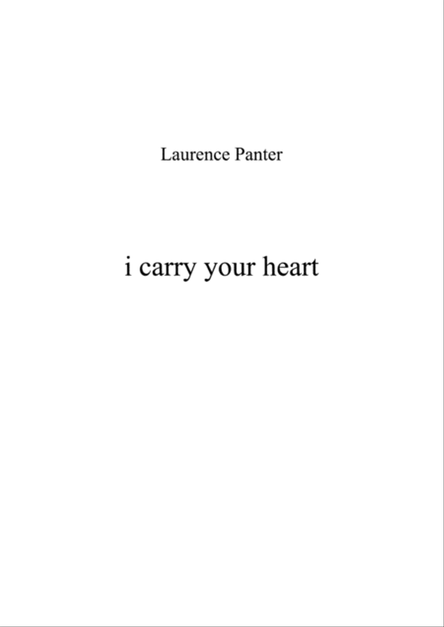 "i carry your heart" - for SATB, semichorus and organ image number null