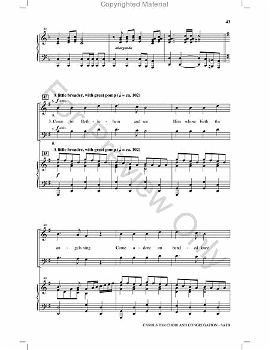 Carols for Choir and Congregation Choir scores gallery preview page 42