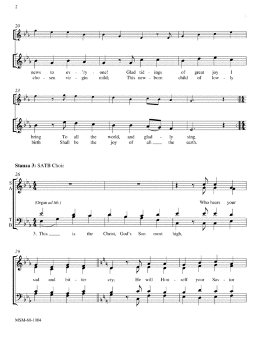 From Heaven Above (Full Score) Choir scores gallery preview page 3