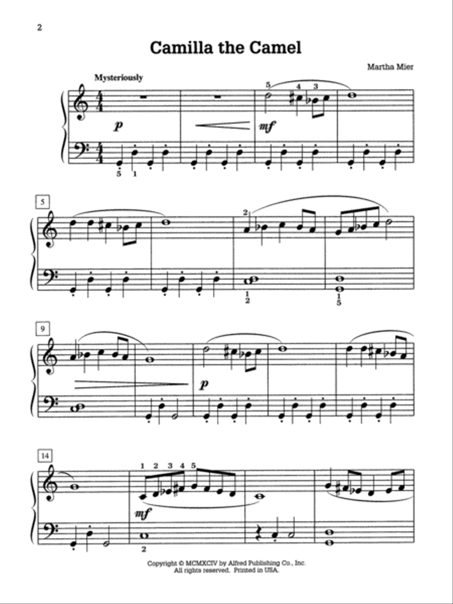 Camilla the Camel Piano Method scores gallery preview page 2
