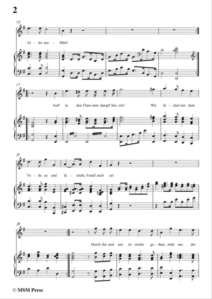 Schubert-Schlachtgesang,in G Major,for Voice&Piano Voice scores gallery preview page 4