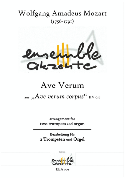 Ave Verum Corpus - arrangement for two trumpets and organ