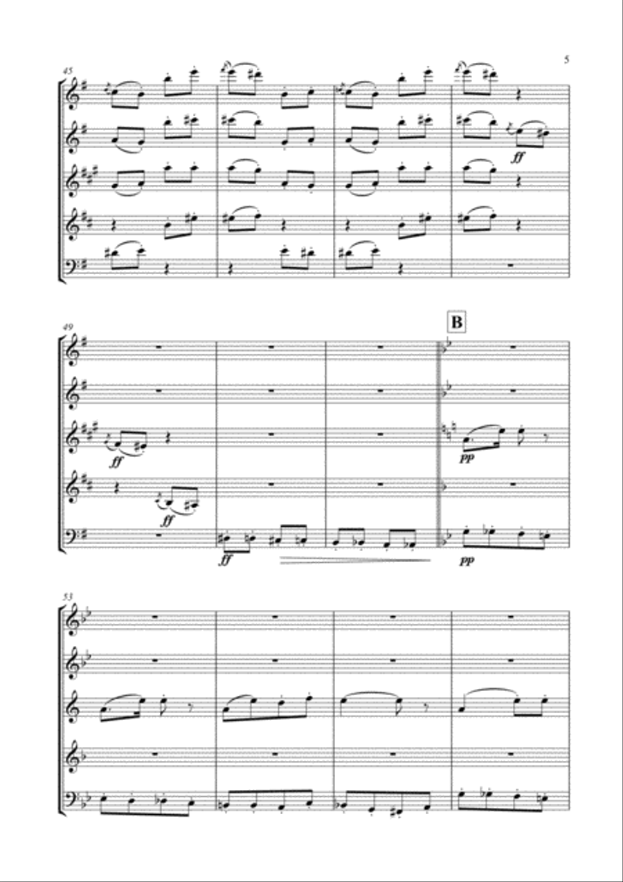 Les Dragons d'Alcala (from Carmen) for Woodwind Quintet Woodwind Quintet scores gallery preview page 6