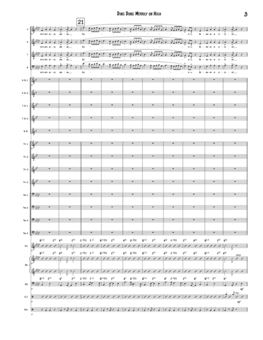 Ding Dong Merrily on High - for SATB Choir and Jazz Band