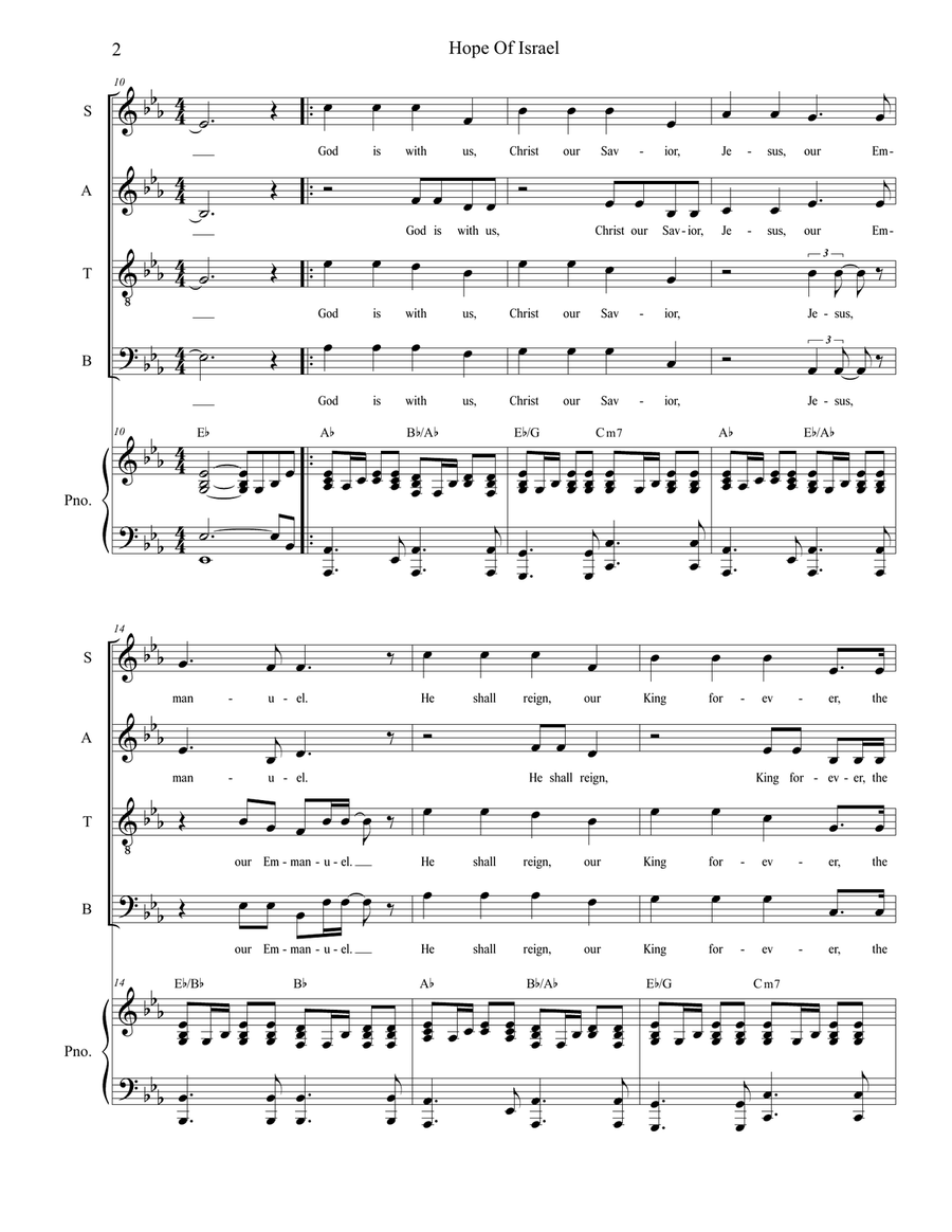 Hope Of Israel 4-Part scores gallery preview page 2