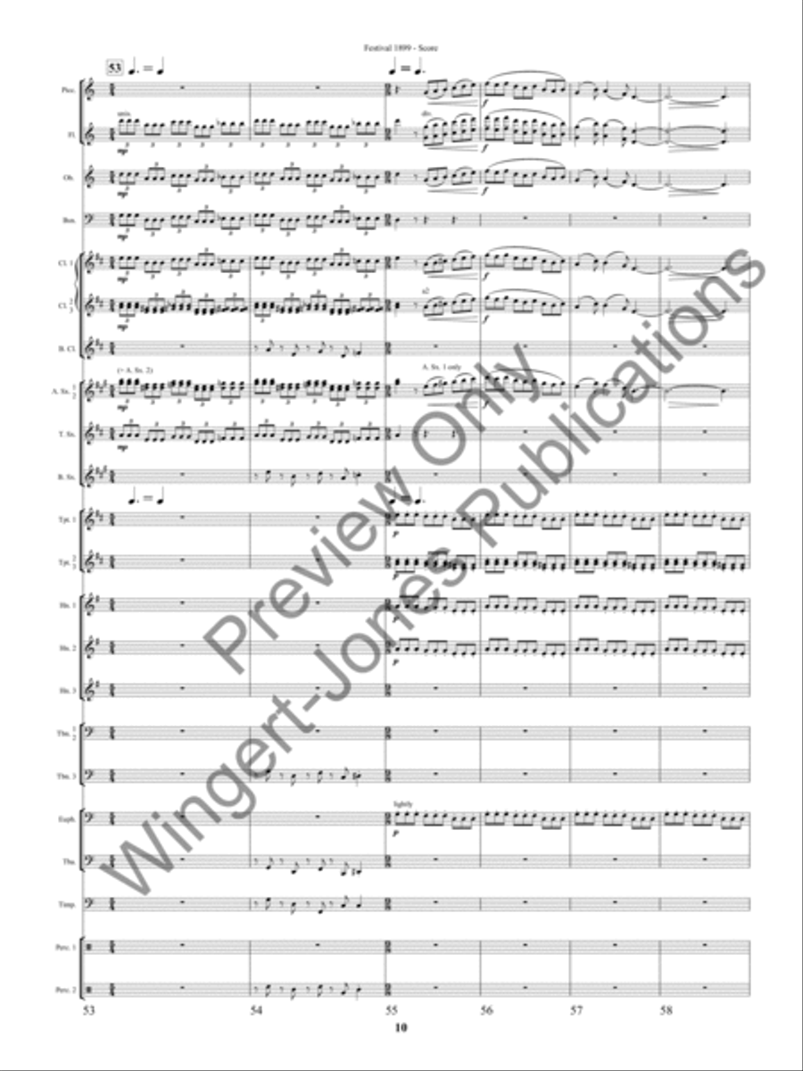 Festival 1899 (Score) Concert Band scores gallery preview page 13