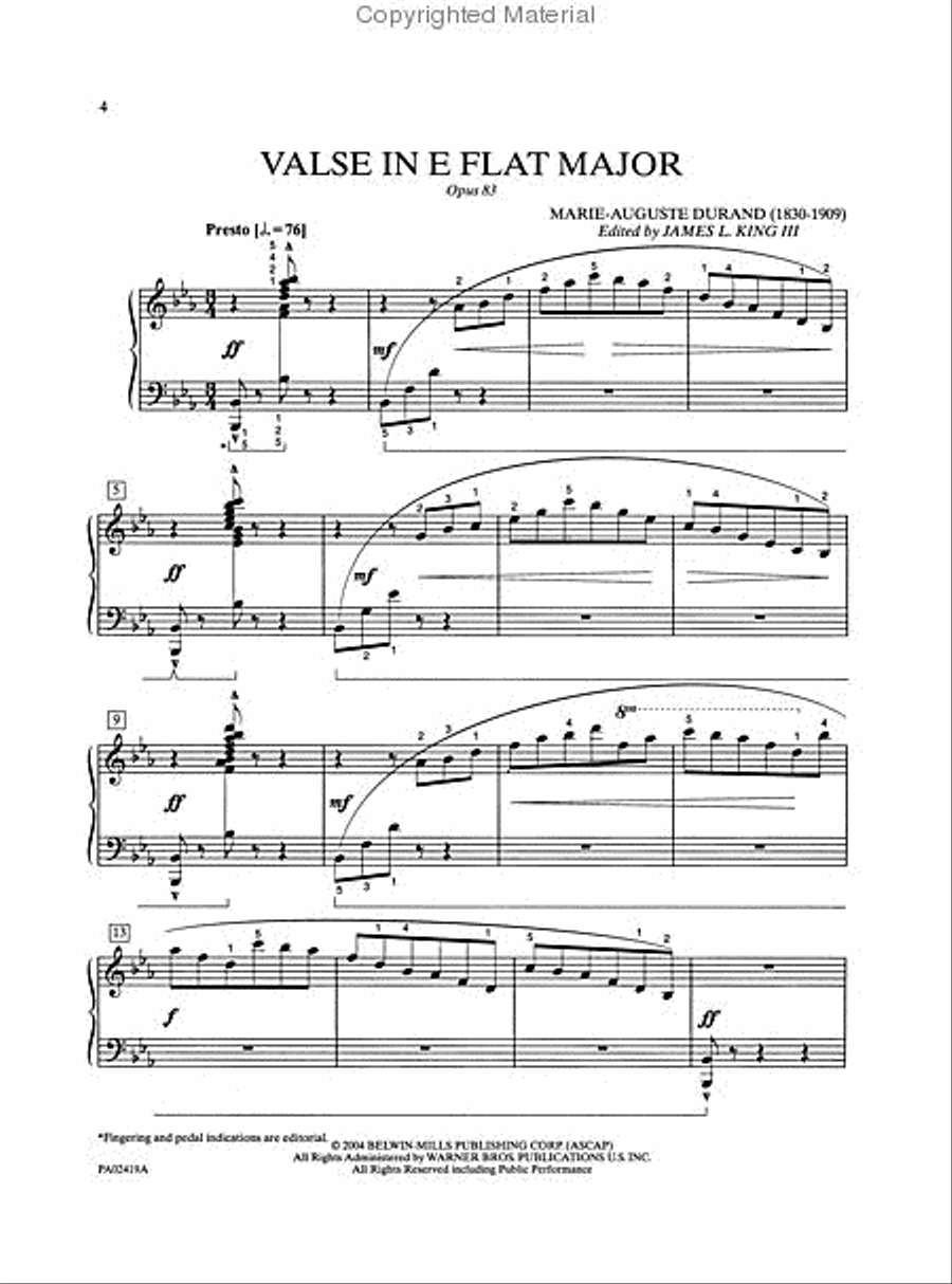 Valse in E-flat, Op. 83 Small Ensemble scores gallery preview page 2