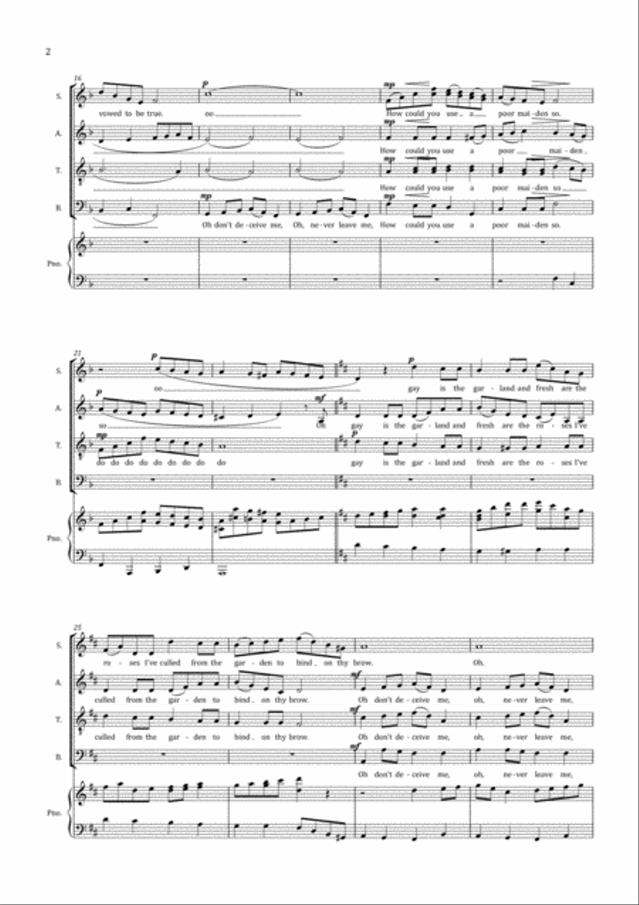 Three English Folksongs Three English Folksongs 4-Part scores gallery preview page 2