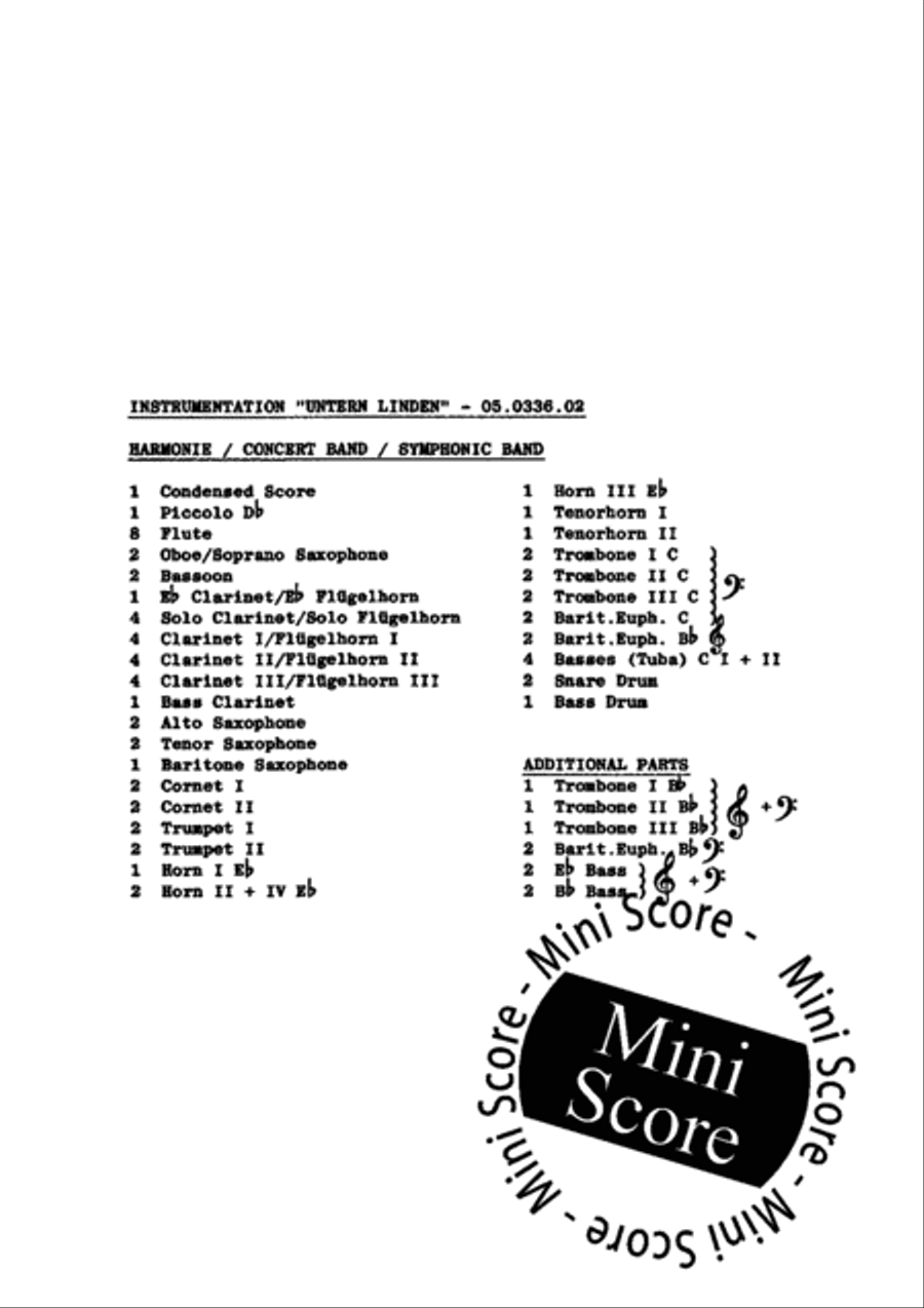 Untern Linden Fanfare Band scores gallery preview page 4