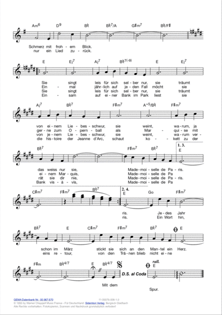 Mademoiselle de Paris Voice scores gallery preview page 5