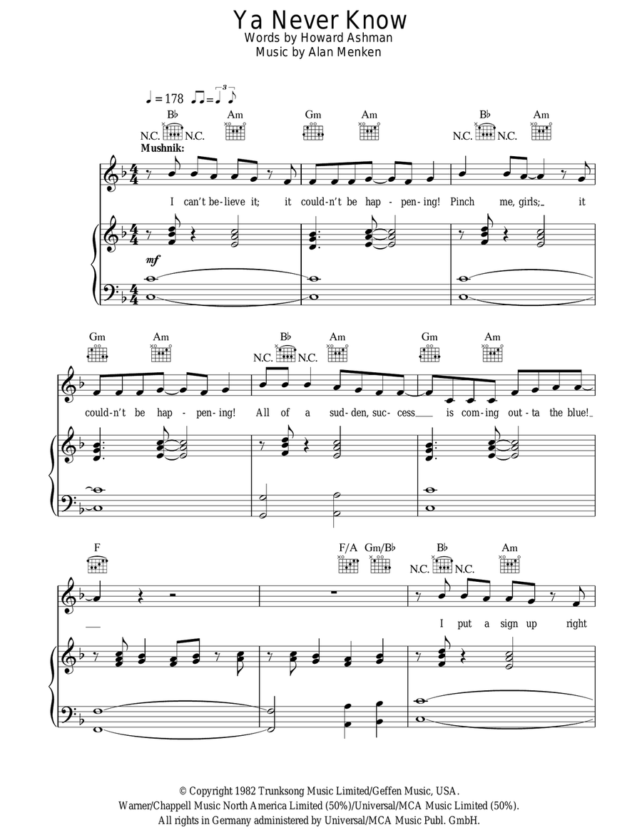 Ya Never Know Ya Never Know Guitar scores gallery preview page 1