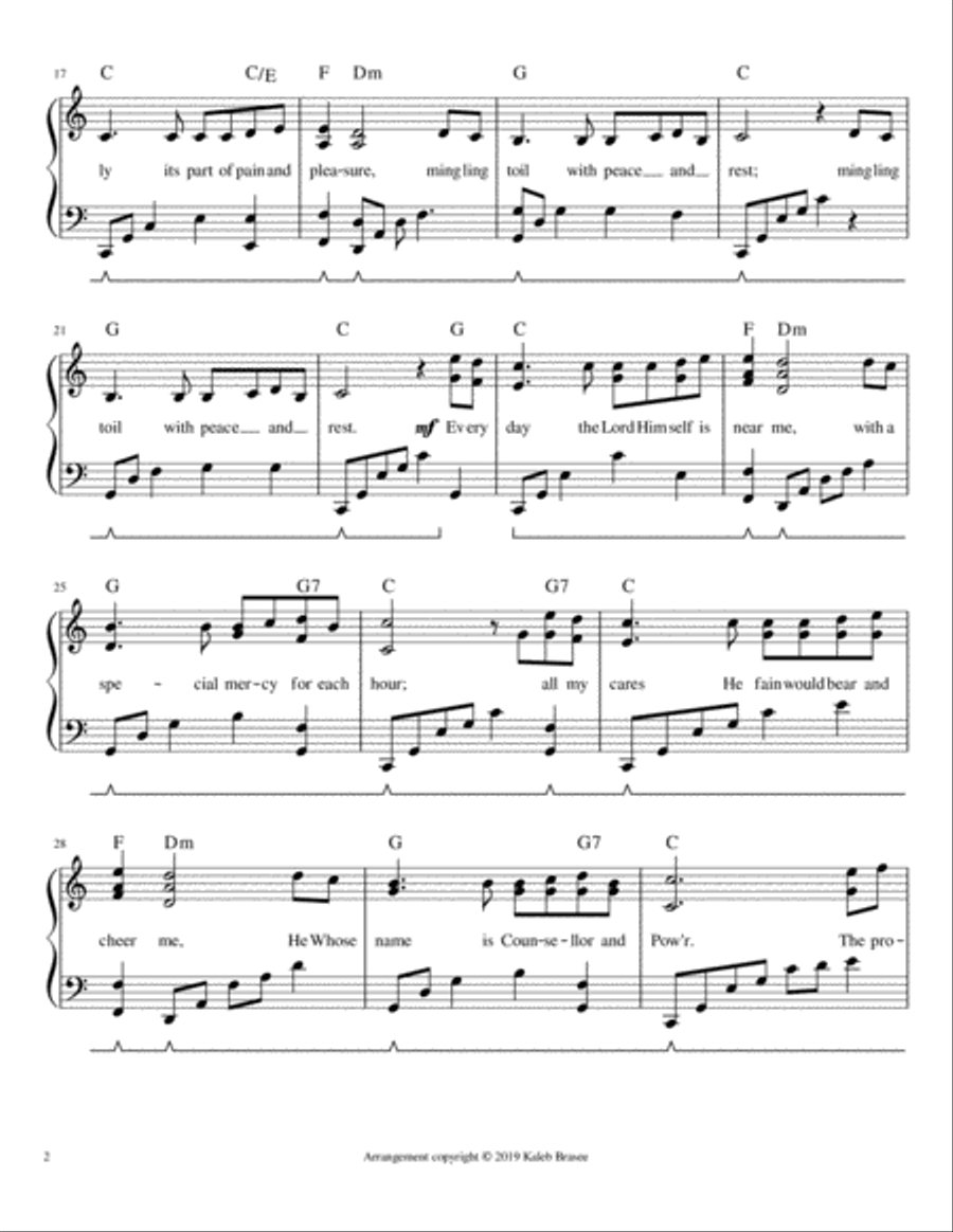Day by Day - piano solo with lyrics and chords Piano Solo scores gallery preview page 2
