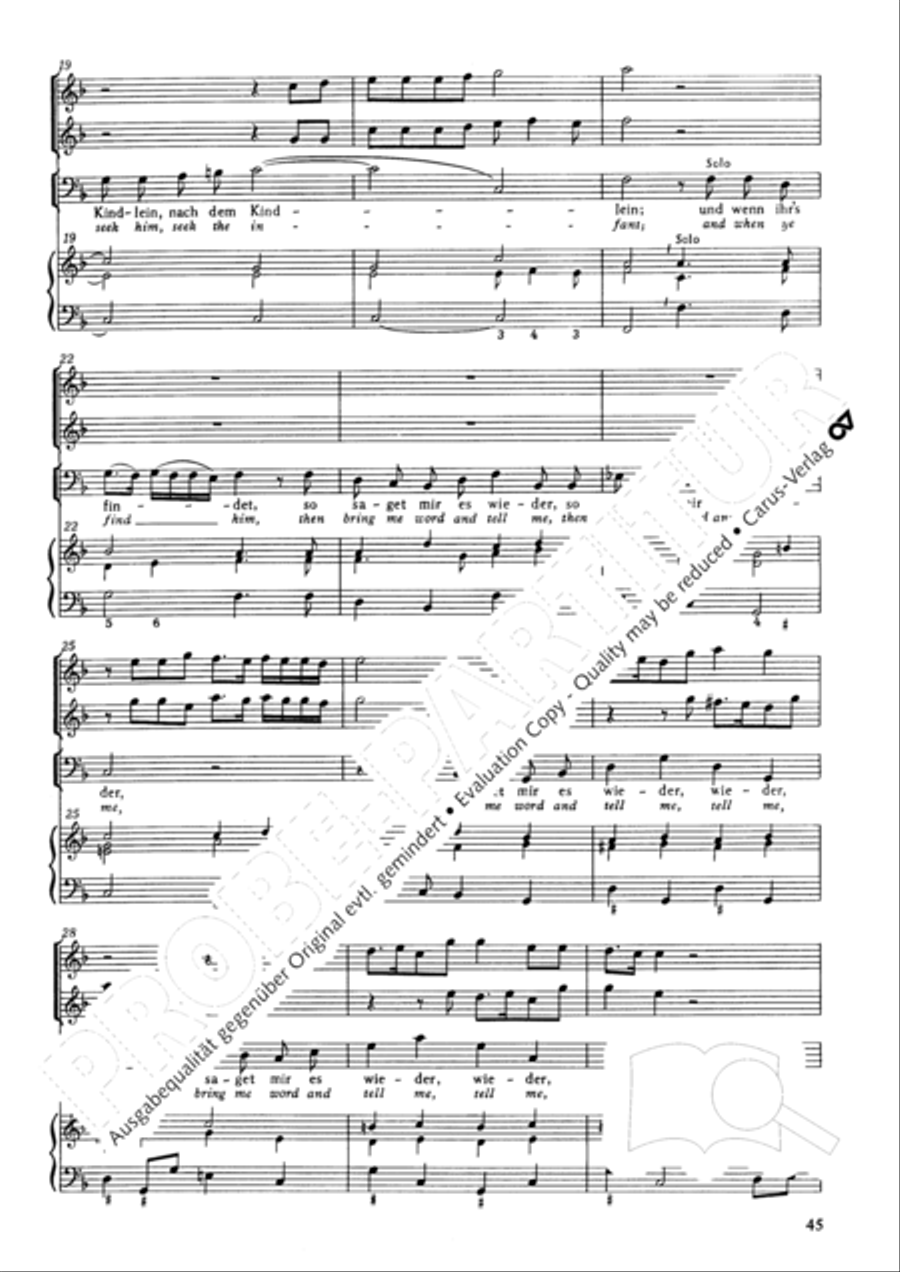Christmas History (Weihnachts-Historie, SWV 435) Score scores gallery preview page 44