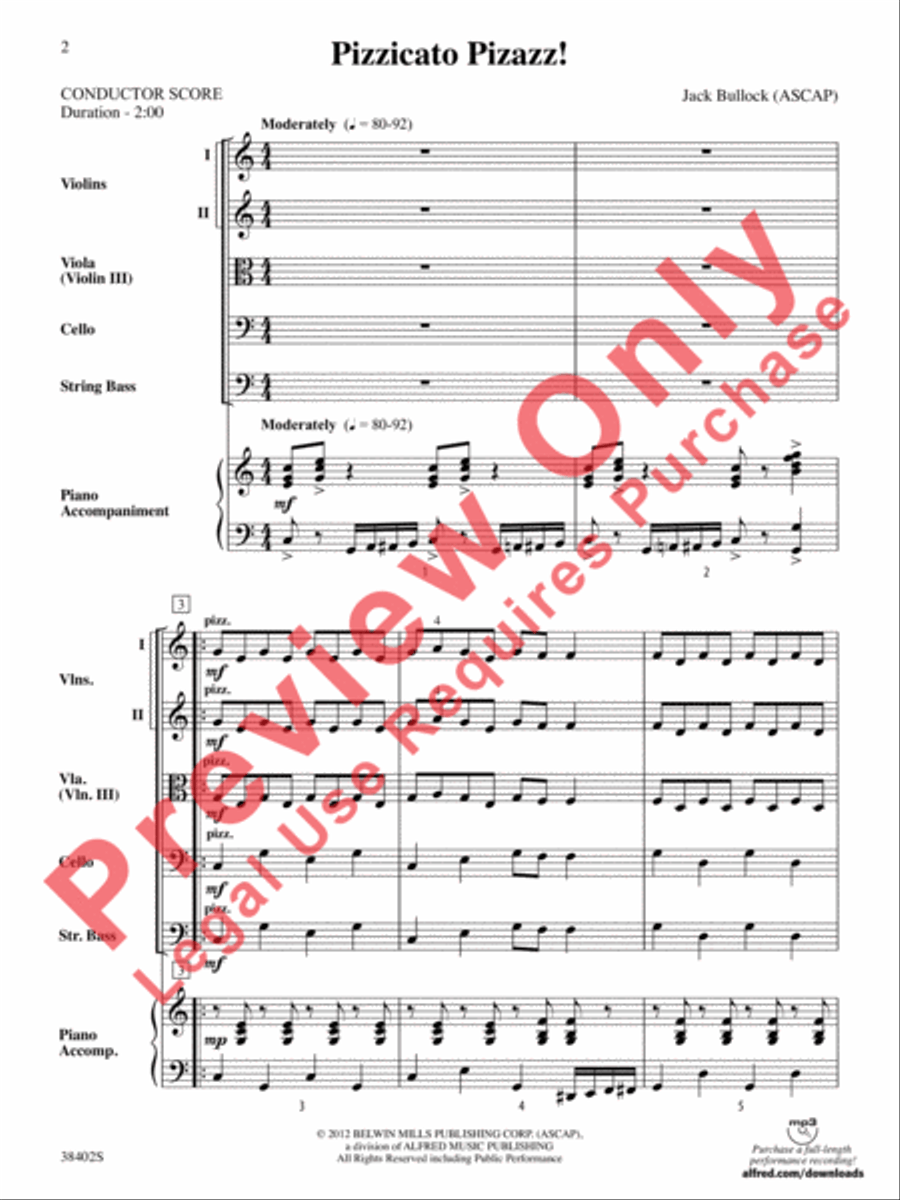 Pizzicato Pizazz! String Orchestra scores gallery preview page 3