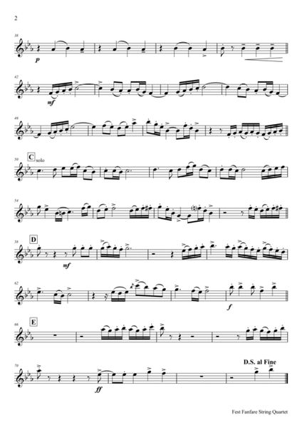Fest Fanfare - String Quartet image number null