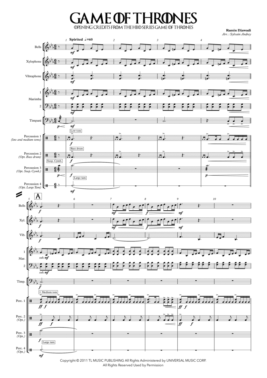 Game Of Thrones Chamber Music scores gallery preview page 1