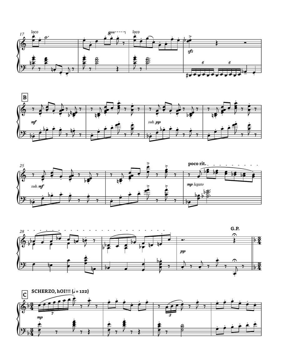 Temmie Village ~ Tem Shop (UNDERTALE Piano Collections 2) Piano Solo scores gallery preview page 3