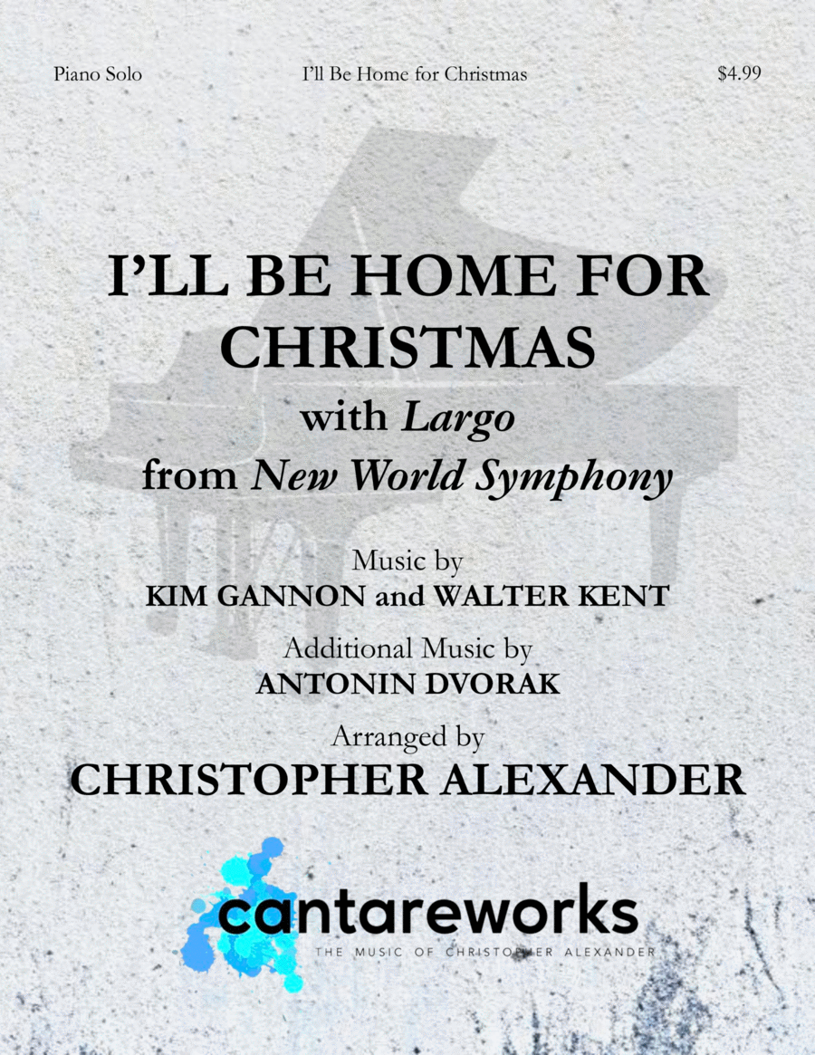 I'll Be Home For Christmas Piano Solo scores gallery preview page 1