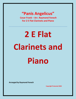 Book cover for Panis Angelicus - 2 E Flat Clarinets and Piano