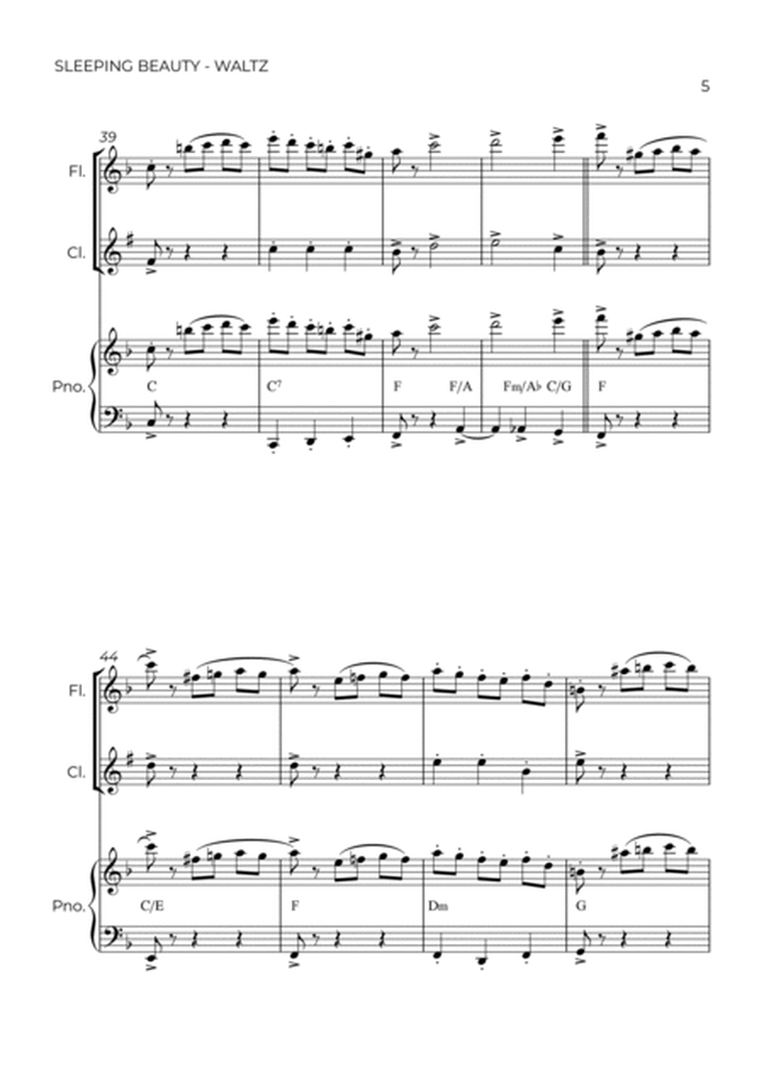 SLEEPING BEATY WALTZ - TCHAIKOVSKY - WIND PIANO TRIO (FLUTE, CLARINET & PIANO) image number null