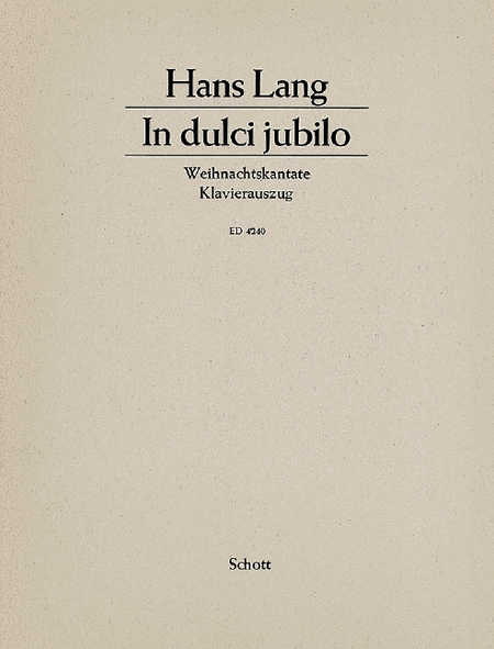 In Dulci Jubilo Op. 51 Reduction