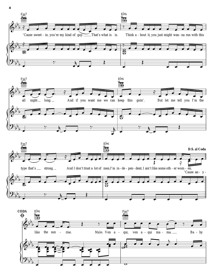Caramel Piano, Vocal, Guitar scores gallery preview page 4