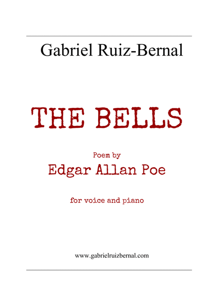 THE BELLS. For voice and piano. High voice. image number null