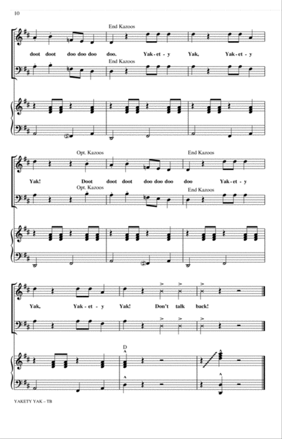 Yakety Yak (arr. Roger Emerson) TB scores gallery preview page 9