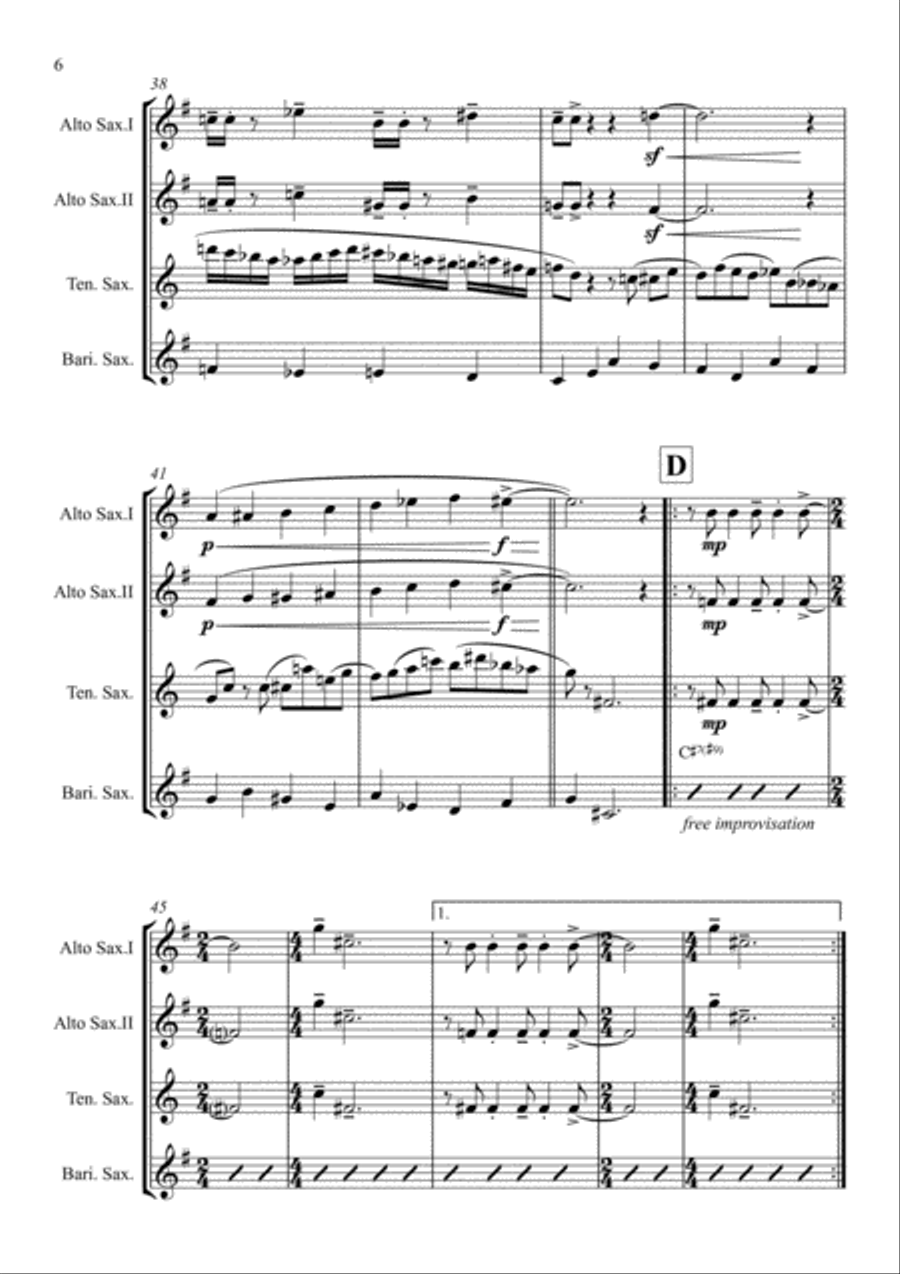 Blue Monk Woodwind Trio scores gallery preview page 6