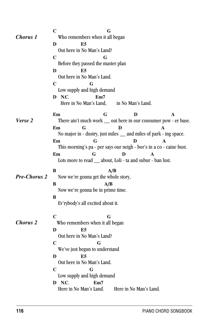No Man's Land No Man's Land Piano scores gallery preview page 2