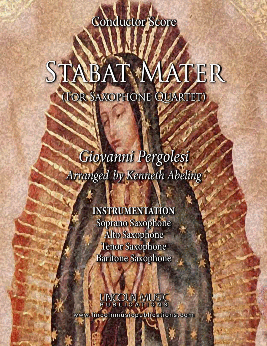 Pergolesi – Stabat Mater (for Saxophone Quartet SATB) Saxophone Quartet scores gallery preview page 1