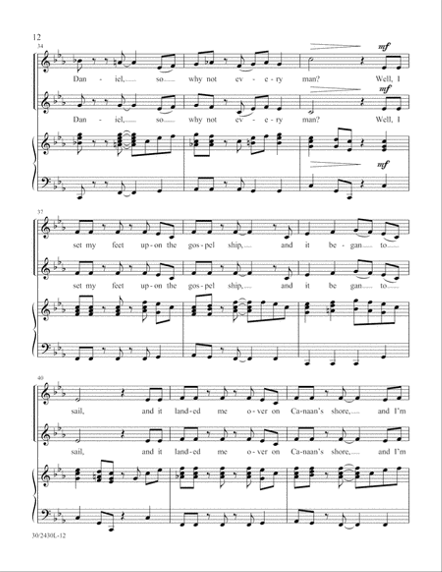 Simply Spirituals Unison Choir scores gallery preview page 13