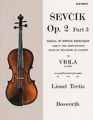 Book cover for Sevcik for Viola – Opus 2, Part 3