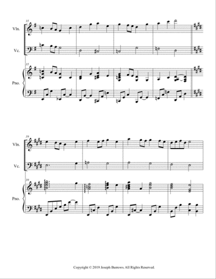 In Babilone for Violin, Cello, and Piano by Joseph Burrows Piano Trio scores gallery preview page 5