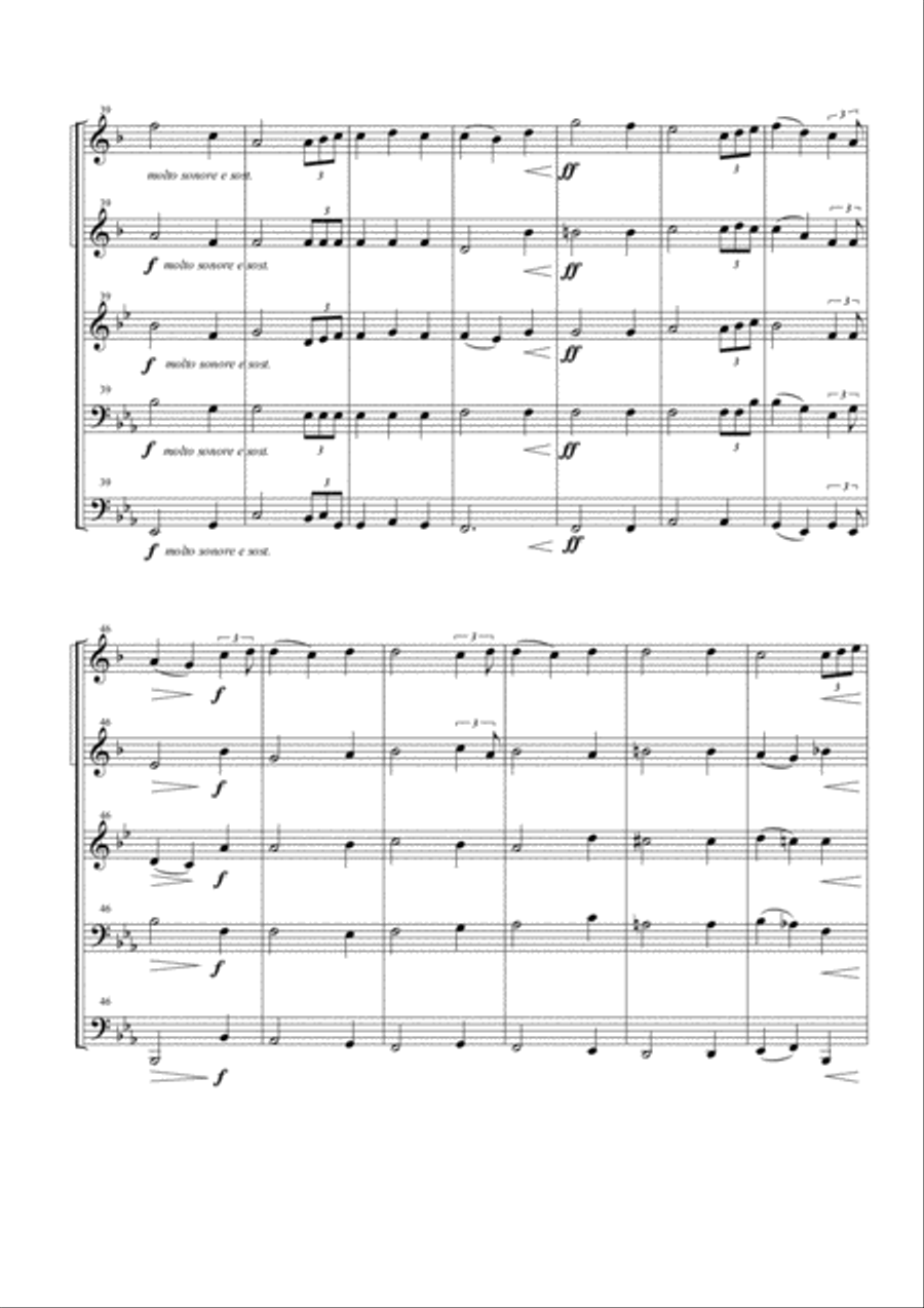The Pilgrim's Chorus for Brass Quintet Brass Quintet scores gallery preview page 6