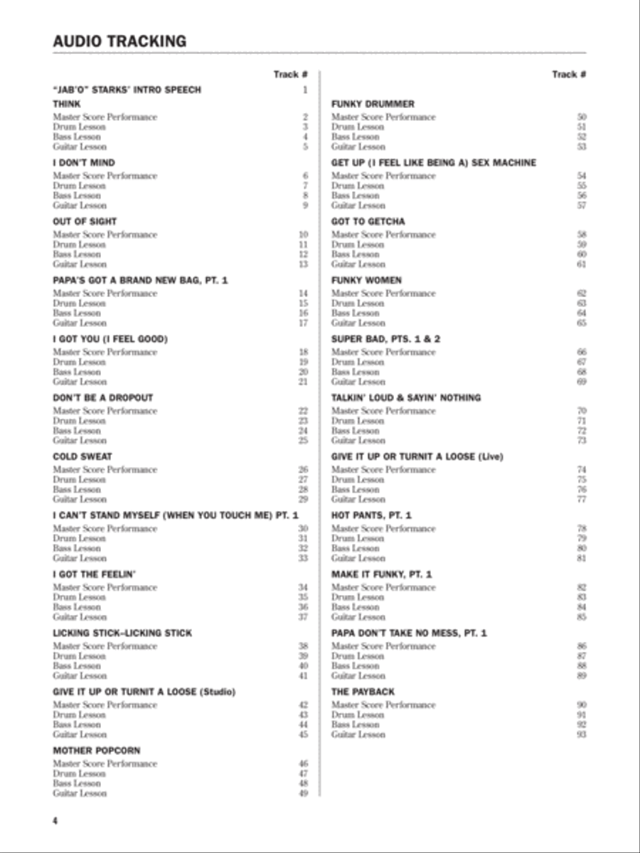 The Funkmasters -- The Great James Brown Rhythm Sections 1960-1973 Electric Guitar scores gallery preview page 4