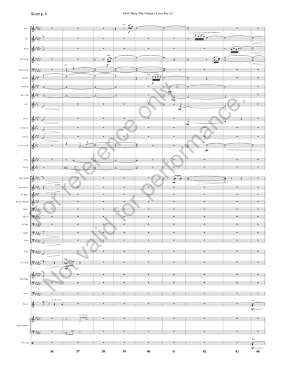How Deep The Father's Love For Us Concert Band scores gallery preview page 9