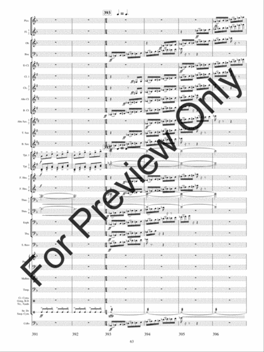Festival Variations Concert Band scores gallery preview page 66