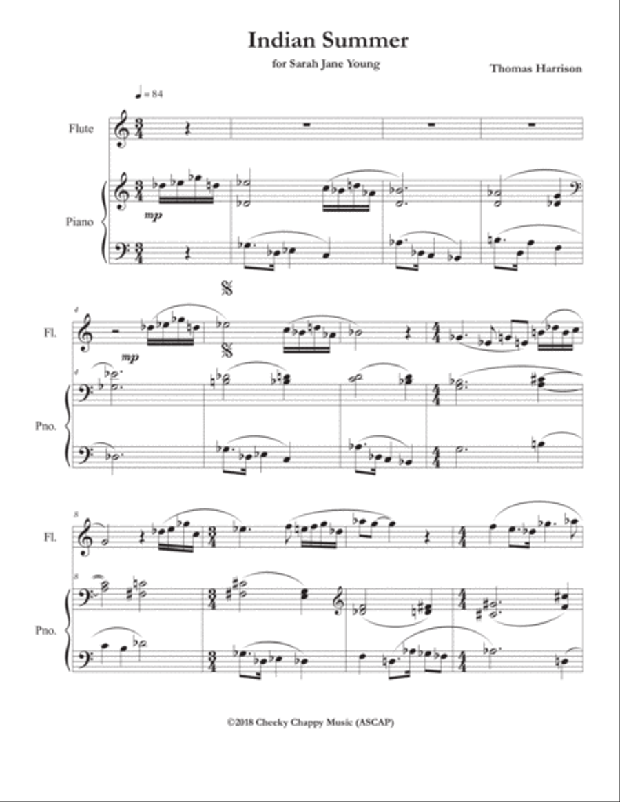 Indian Summer Flute Solo scores gallery preview page 2
