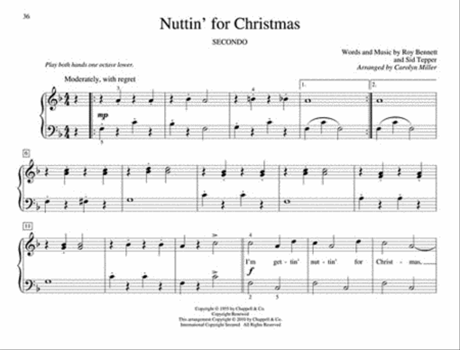 First Christmas Duets Easy Piano scores gallery preview page 5