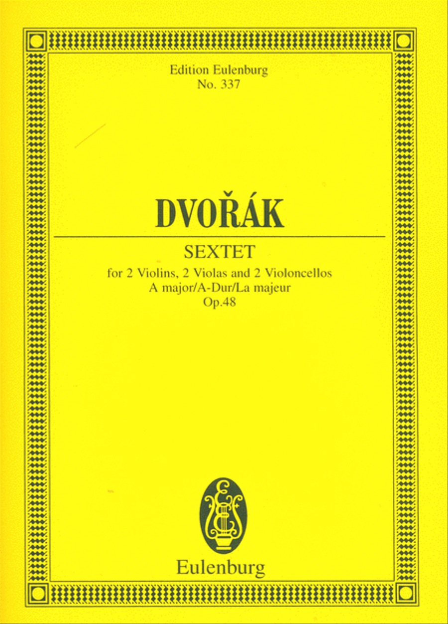 String Sextet A Major Op. 48 B 80 Study Score scores gallery preview page 1